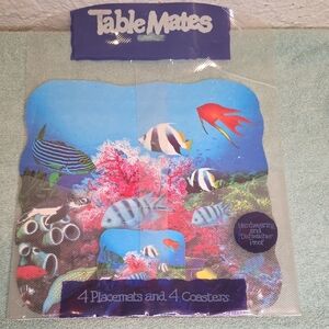 Ocean Theme Placemats and Coasters Set